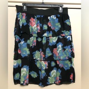 NY Collection Floral Skirt, Size Large